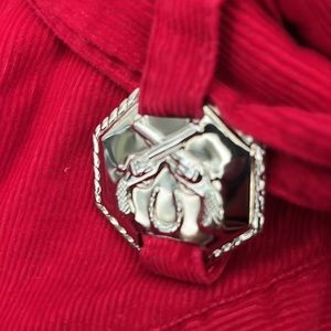 Vintage Red Corduroy Belted Long Sleeve Shirt Dress Western Size 7/8 Made in USA